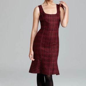 Tory Burch Red Drew Sleeveless Tweed Dress Size 2